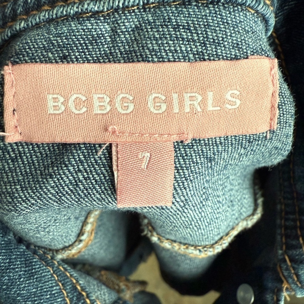 BCBG GIRLS BLUE DENIM JACKET SIZE 7 - Picture 8 of 8